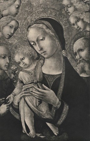 Vasari — Liberale da Verona - sec. XV - Madonna con Bambino, santi e angeli — insieme